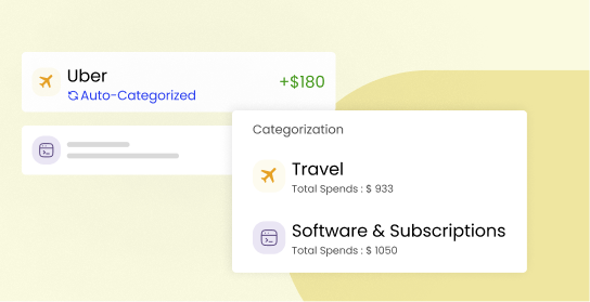 Categorizing expenses widgets